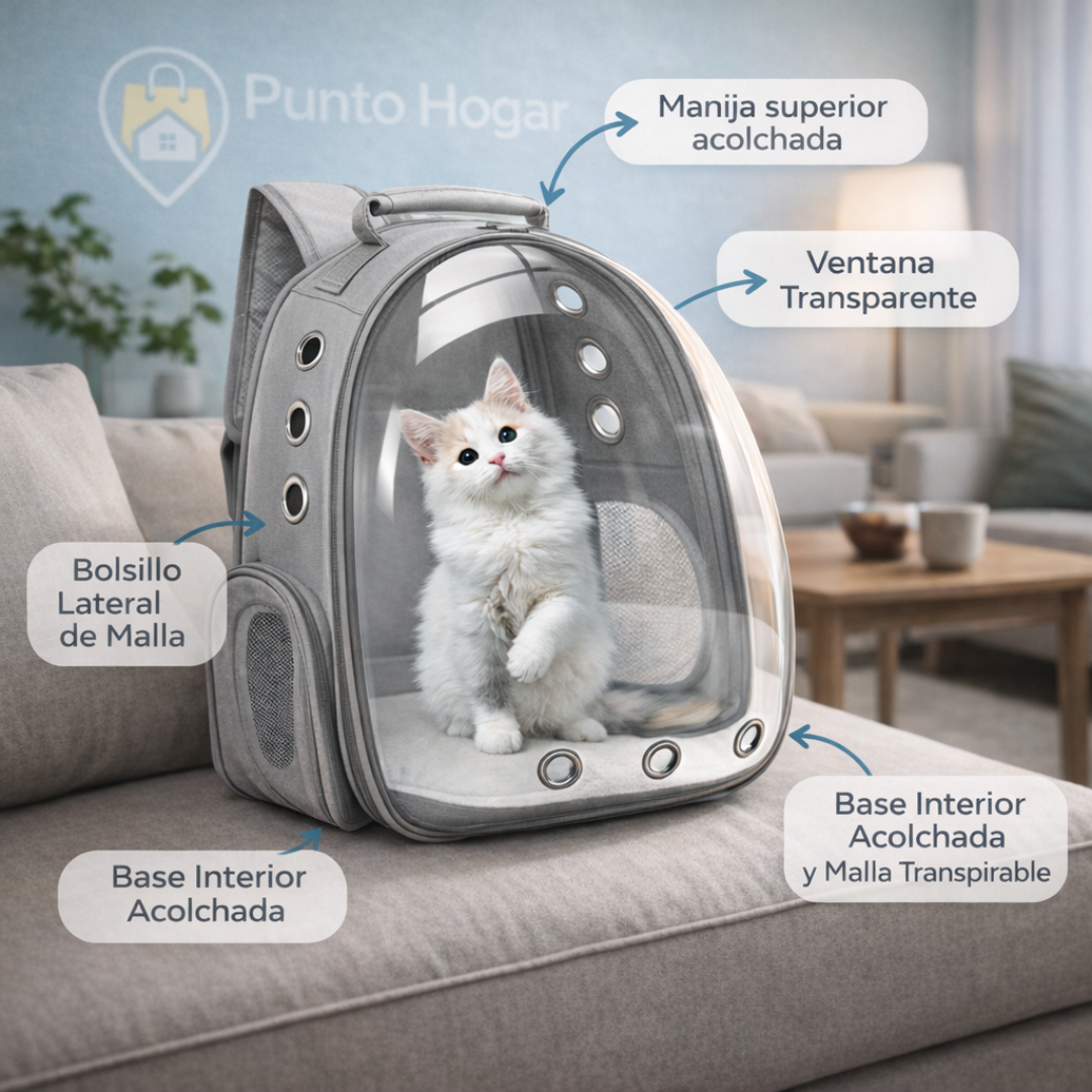 Mochila transportadora para mascotas